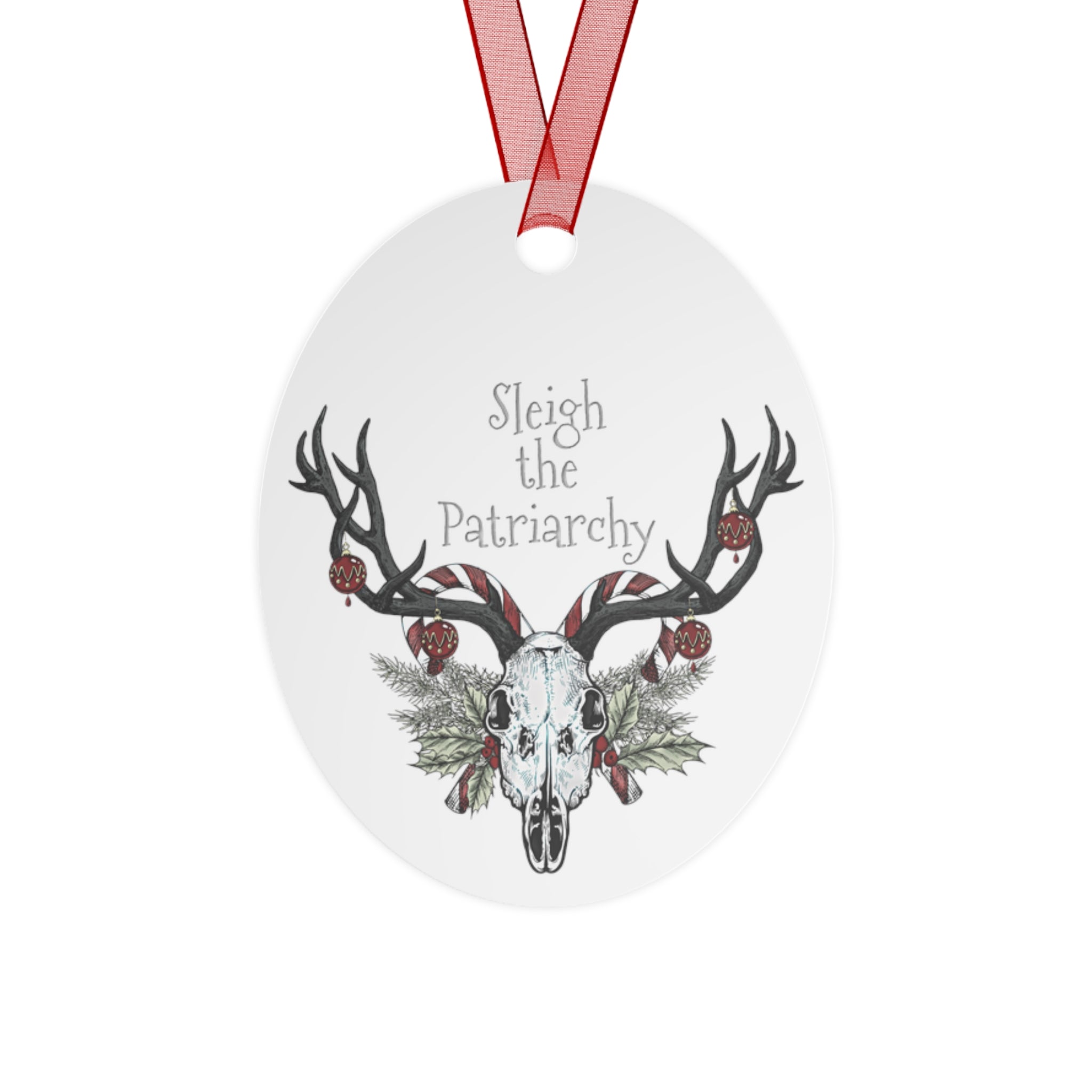 Gothic Sleigh the Patriarchy - Holiday Ornament